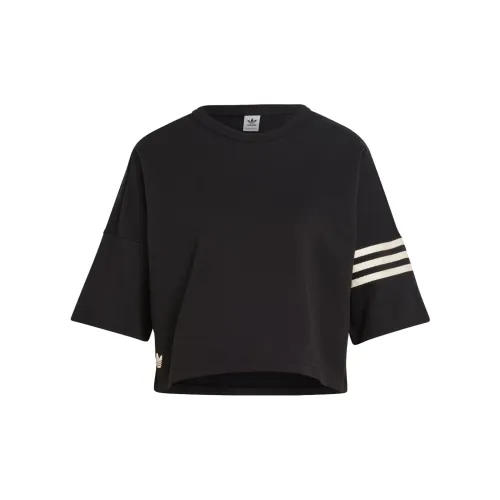 Adidas Originals Classic Three-stripe Series T-Shirts Women's Black