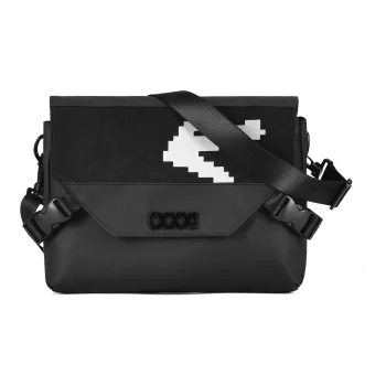 COEXISTENCE PVC Crossbody Bag Regular Unisex Black