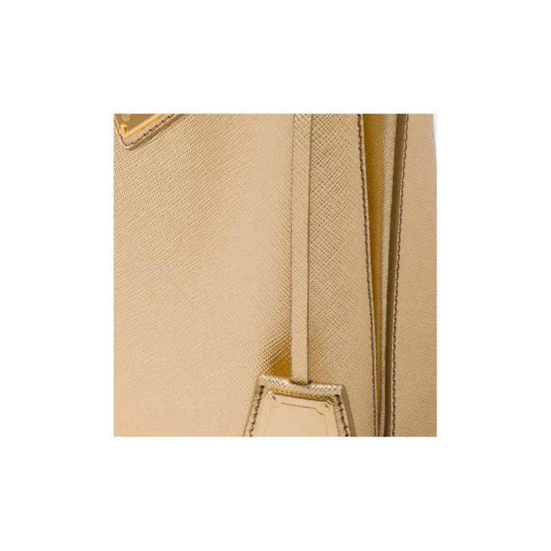 PRADA Panier Leather Bucket Bag Tote Bag Shopping Bag Shoulder Bag Crossbody Bag Handbag Mini Women's Platinum-3