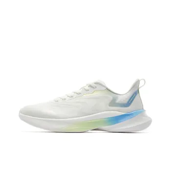 QIAODAN Light Speed 3.0 Anti Slip And Wear Resistant Lightweight Low Top Running Shoes Men's White Blue Green