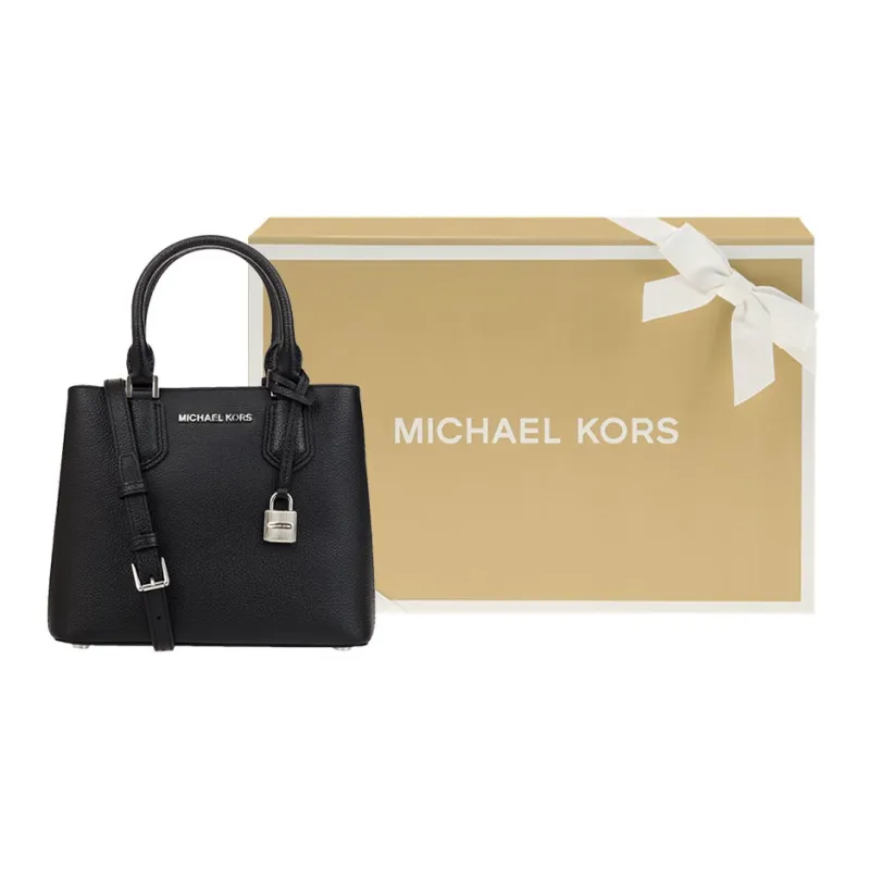 MICHAEL KORS Cow Leather Backpack Crossbody Handbag Women's Black-11