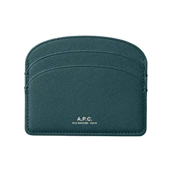 A.P.C Leather Card Holder Women's Green