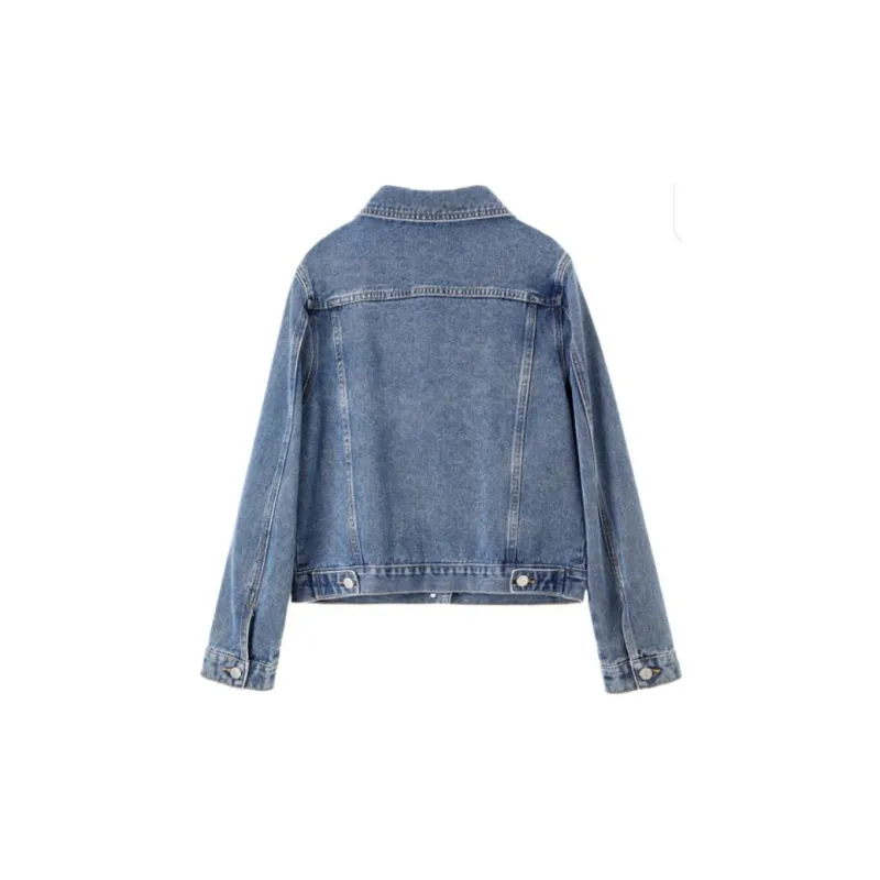 SENTUBILA Denim Jackets Women's Denim Blue-1