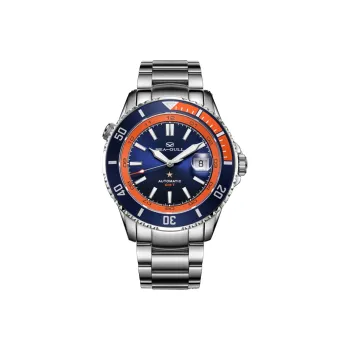 Sea Gull Ocean Automatic Mechanical Movement Nylon Strap Watch Men's Watches Black Dial