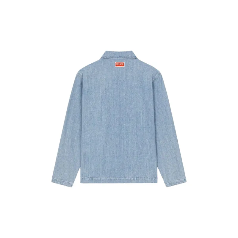KENZO Buttoned Denim Overshirt Jacket-1