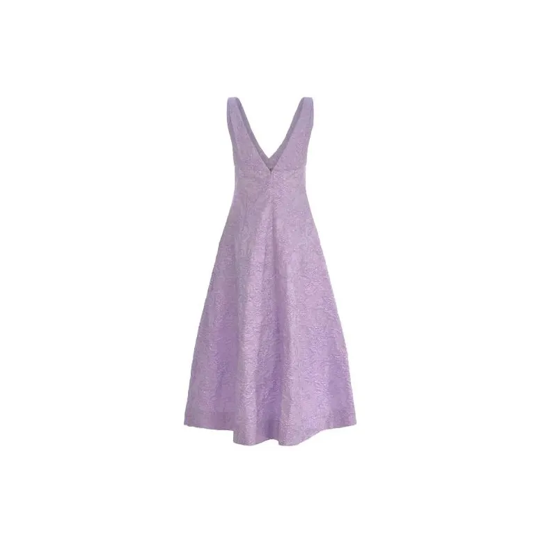 PHILOSOPHY DI LORENZO SERAFINI Floral jacquard V neck Dress-1
