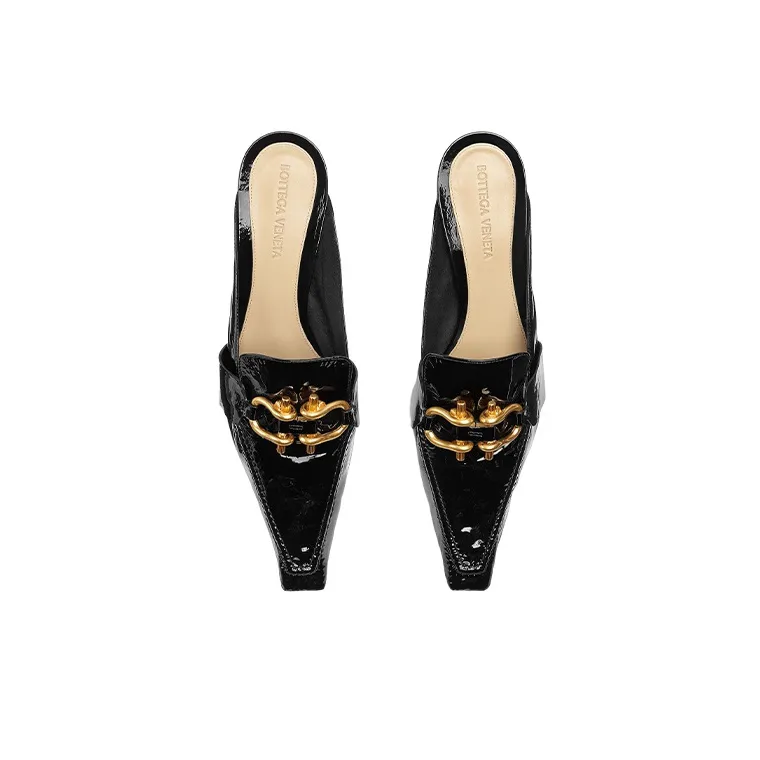 Bottega Veneta Wrap toe Slippers Women's Black-2
