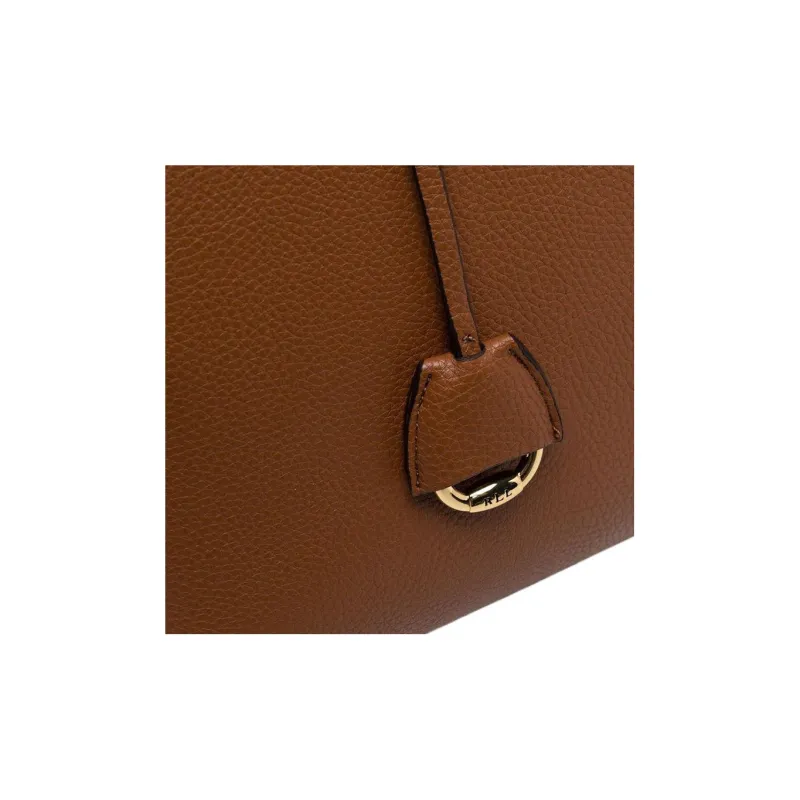 Polo Ralph Lauren Polyurethane Tote Bag, Shopping Bag, Shoulder Bag, Handbag Women's Red Brown-2