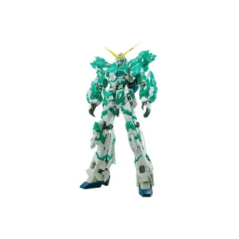 BANDAI MG Unicorn Gundam Mobile Suit Gundam Unicorn Crystal Of Light Gundam Base Limited Green Model Kits
