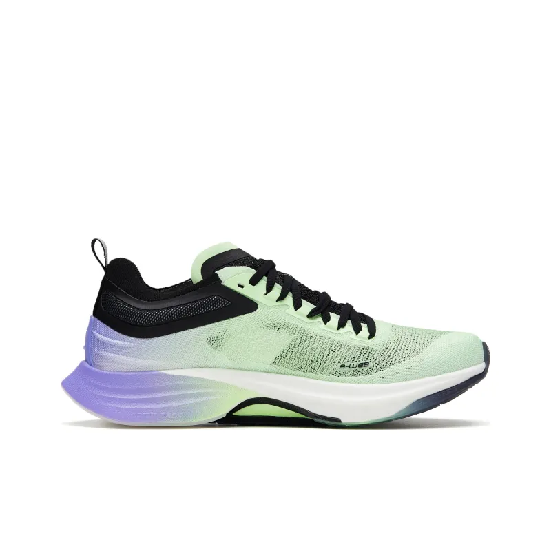 Anta Mach Pro Cushioned Slip Resistant Low Top Running Shoes Men's Green Purple Black-1