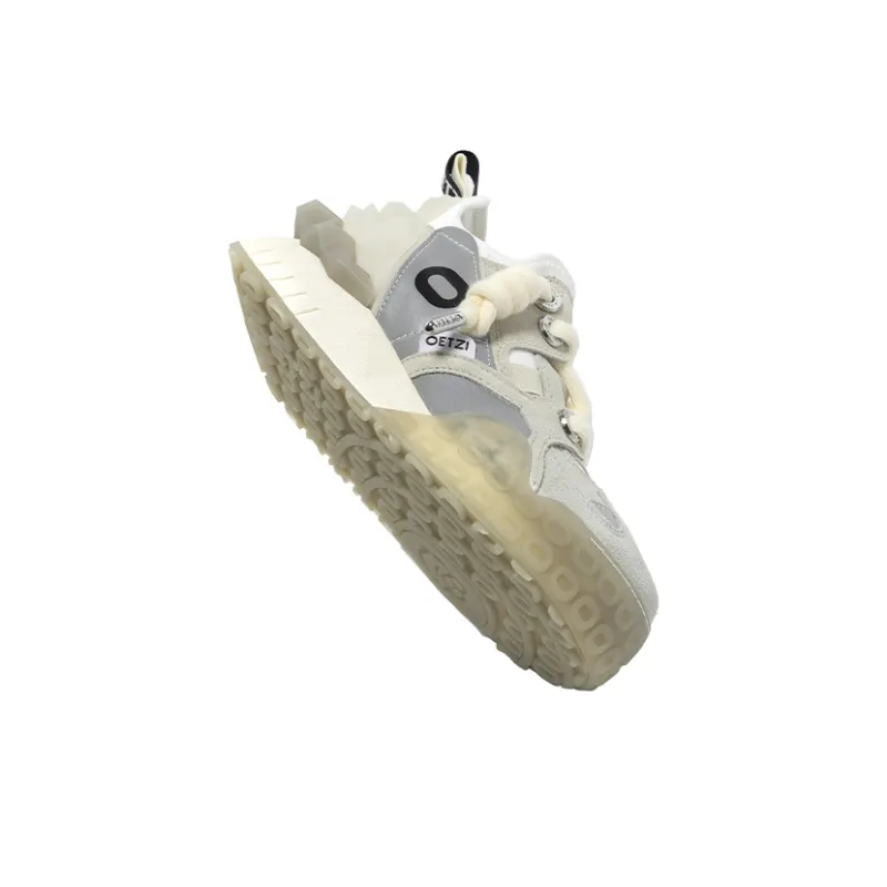 OETZI Casual Shoes Unisex Low Top Light Gray-4