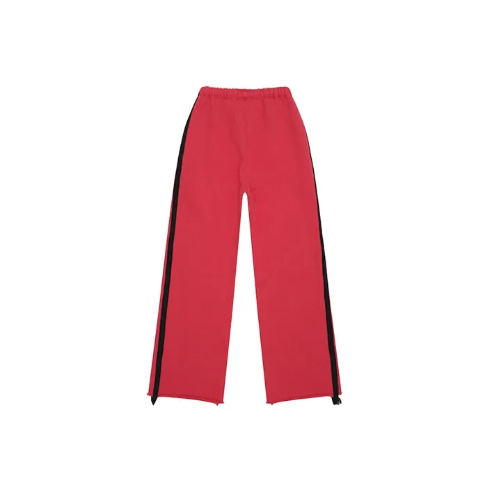 SMFK SS23 Knitted Sports Pants Women's Vintage Burgundy-1
