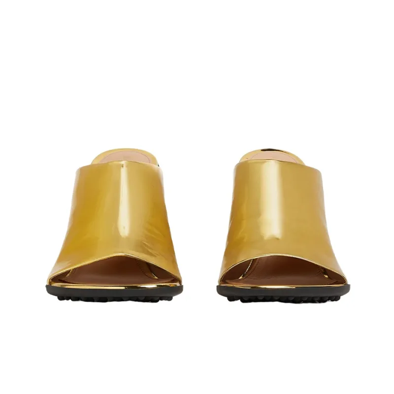 Bottega Veneta Atomic Abrasion Resistant Slide Slippers Women's Gold-1