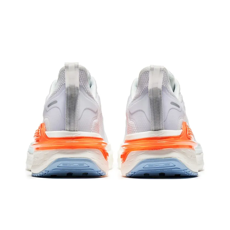 Erke Low Top Running Shoes Men's White Orange Comfortable And Versatile-3