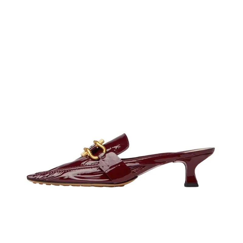 Bottega Veneta Abrasion Resistant Closed Toe Slippers Women's Brown-0