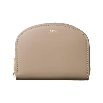 A.P.C Leather Coin Purse Women's Beige