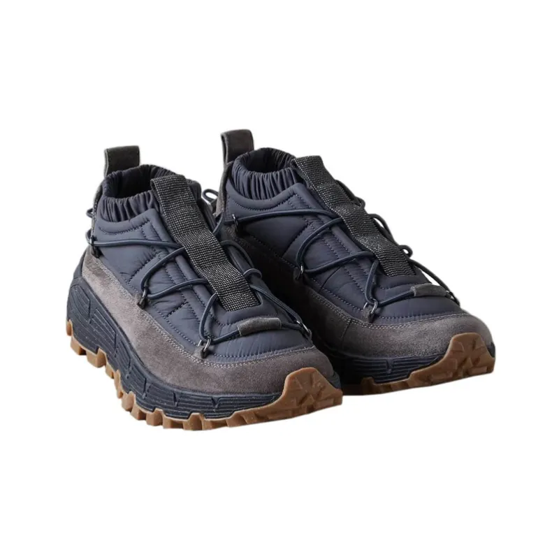 Brunello Cucinelli Low-Top Sports Casual Shoes Women's Blue Gray-3