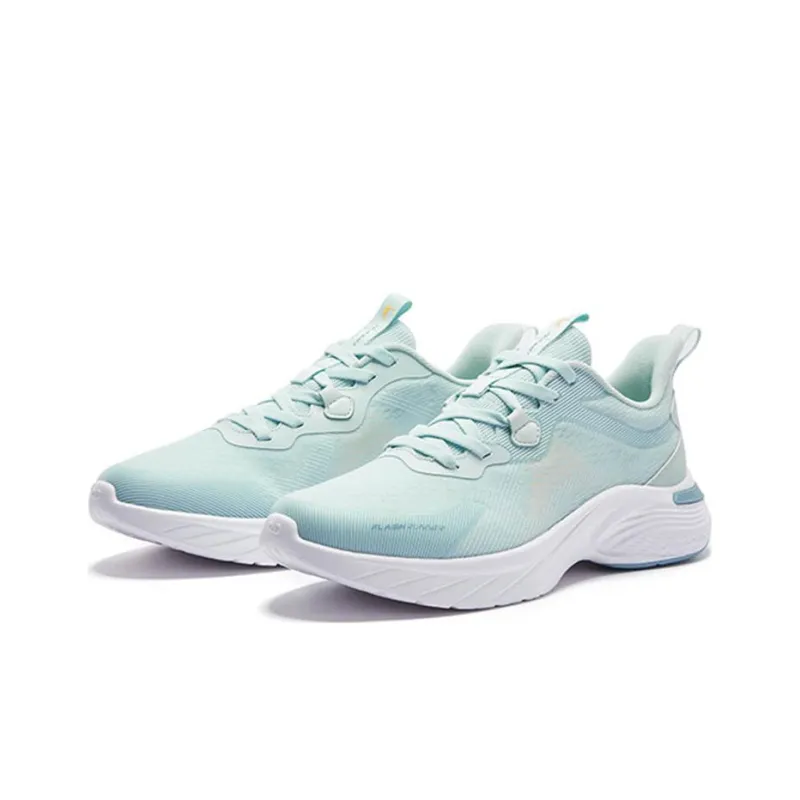 QIAODAN Anti Slip And Wear Resistant Lightweight Low Top Running Shoes Men's Pink Blue White-3