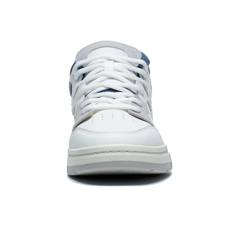 LiNing Wei Wu PRO Anti Slip Wear Resistant Low Top Skateboard Shoes Men's White Gray Blue Story Version-4