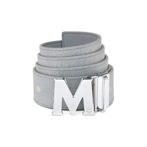 MCM Leather Belts Men Gray