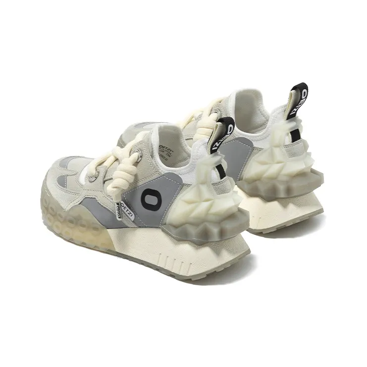 OETZI Casual Shoes Unisex Low Top Light Gray-2