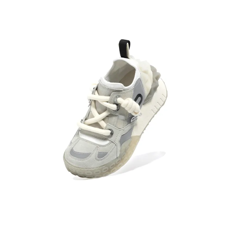 OETZI Casual Shoes Unisex Low Top Light Gray-3