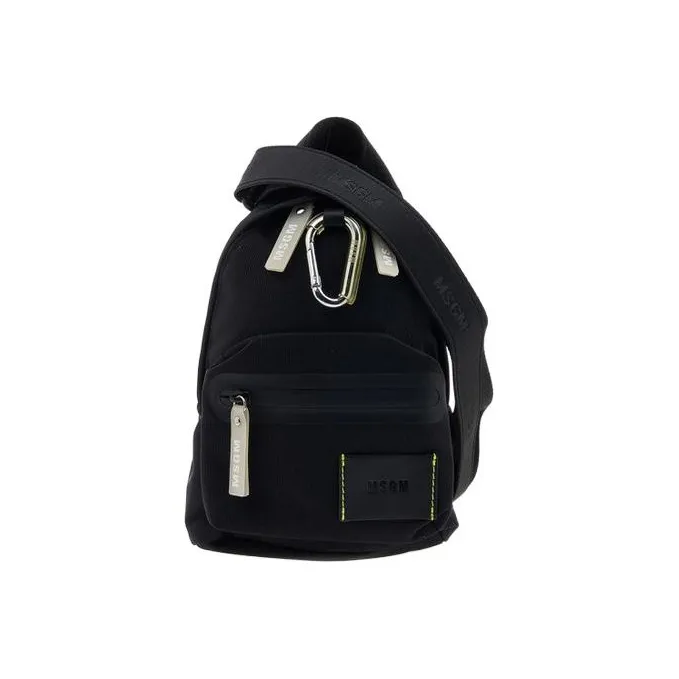 MSGM Polyester Backpack Men's Black-0