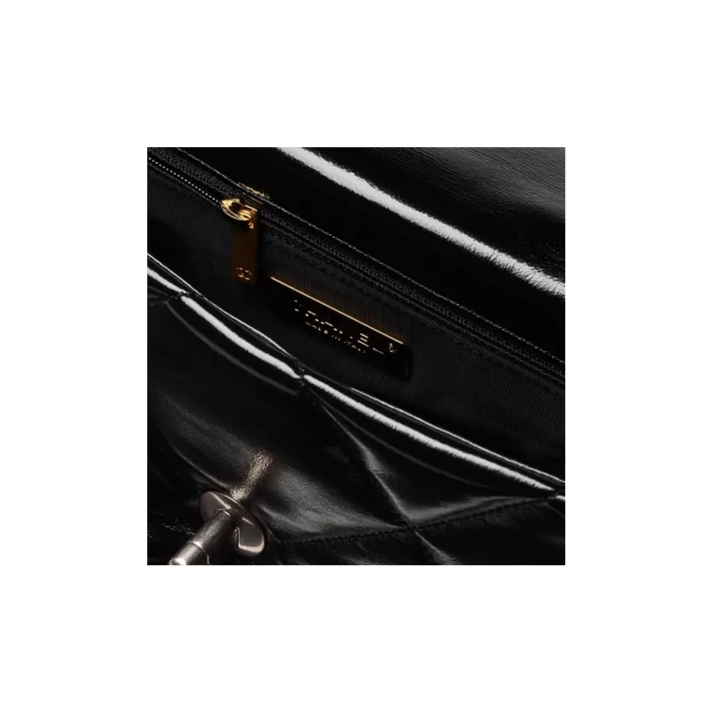 CHANEL 22K Fall And Winter 19Bag Calfskin Handbag, Shoulder Bag, Crossbody Bag Medium Size Women's Black-3