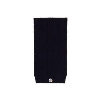 Moncler Logo patch Cable Knit Scarf