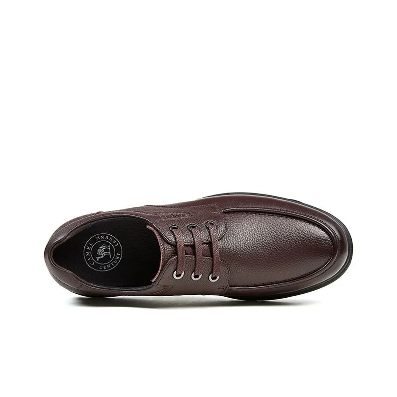 CAMEL Business Casual Leather Shoes Men's Brown-2