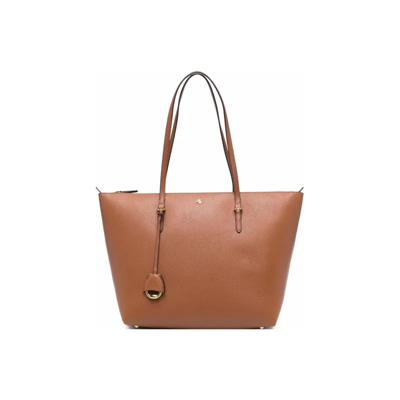 Polo Ralph Lauren Polyurethane Tote Bag, Shopping Bag, Shoulder Bag, Handbag Women's Red Brown-0