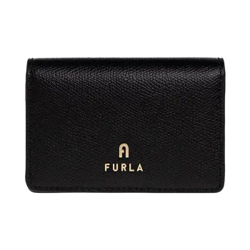 Furla Leather Wallet, Card Holder Women's Black