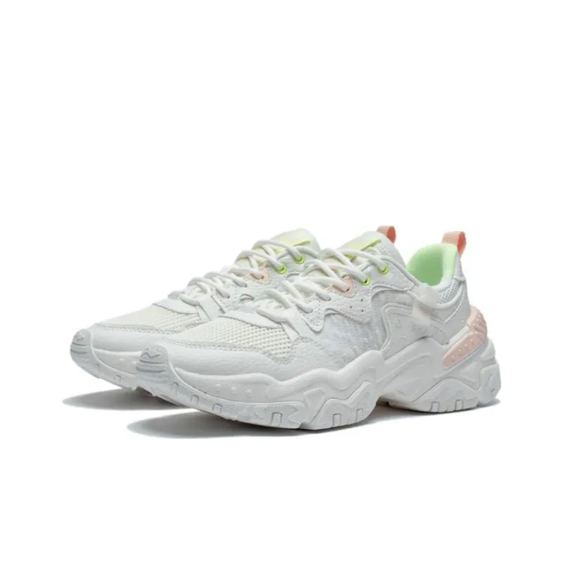 LiNing New Pace 3.0 Anti Slip Wear Resistant Low Top Sports Casual Shoes Women's Ivory-2
