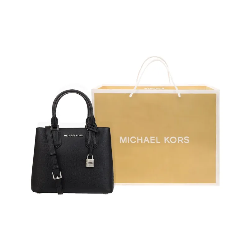 MICHAEL KORS Cow Leather Backpack Crossbody Handbag Women's Black-9