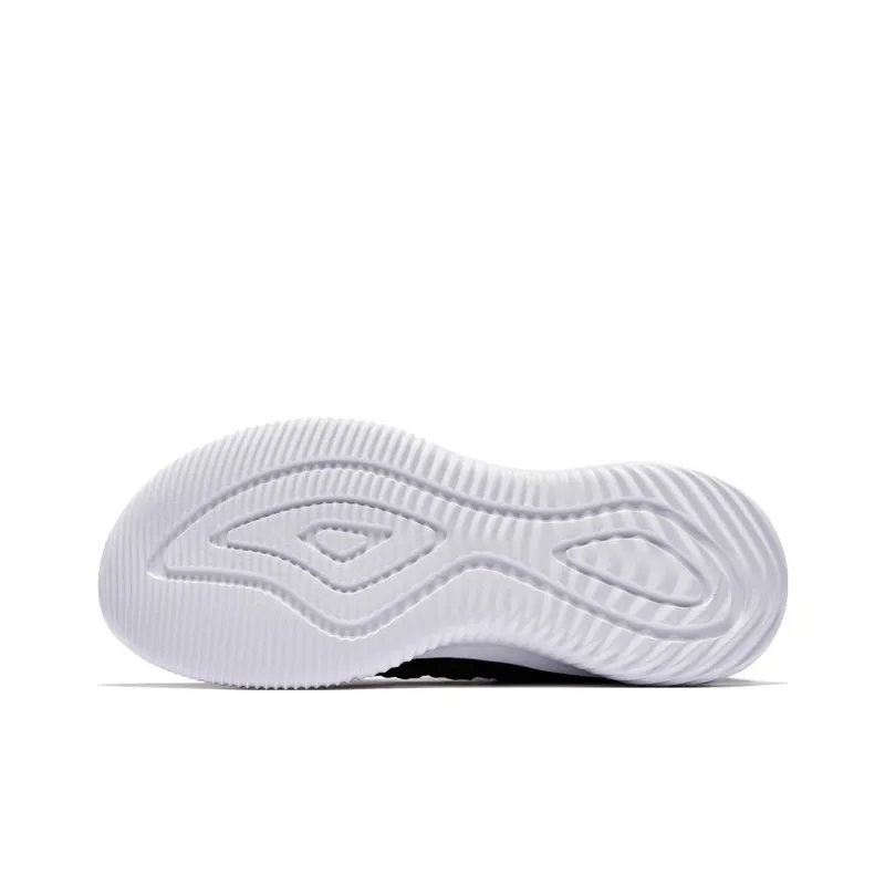 QIAODAN Cushioned Slip Resistant Support Low Top Casual Running Shoes Men's Black White-3