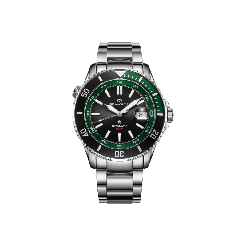 Sea Gull Ocean Automatic Mechanical Movement Nylon Strap Watch Men's Watches Black Dial-6