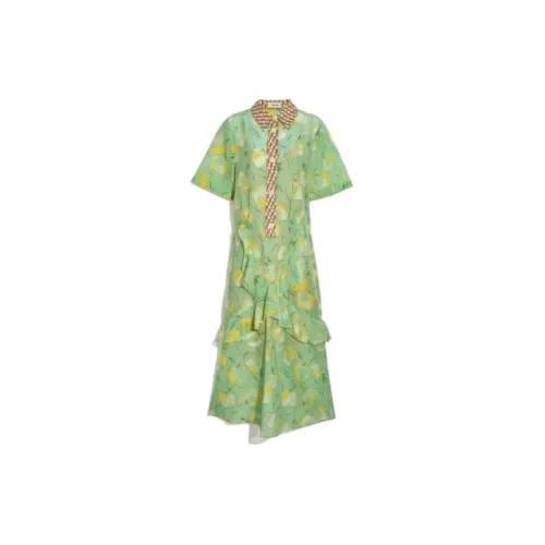 COACH Short-Sleeved Dresses Women's Green