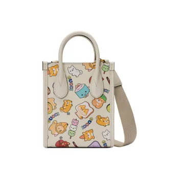 GUCCI Ophidia Leather Tote Bag, Shopping Bag, Shoulder Bag, Handbag Mini Women's White