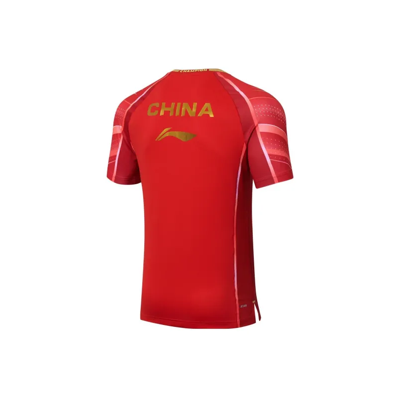 LiNing Table Tennis Series T Shirt Men's Cherry Total Crimson-1