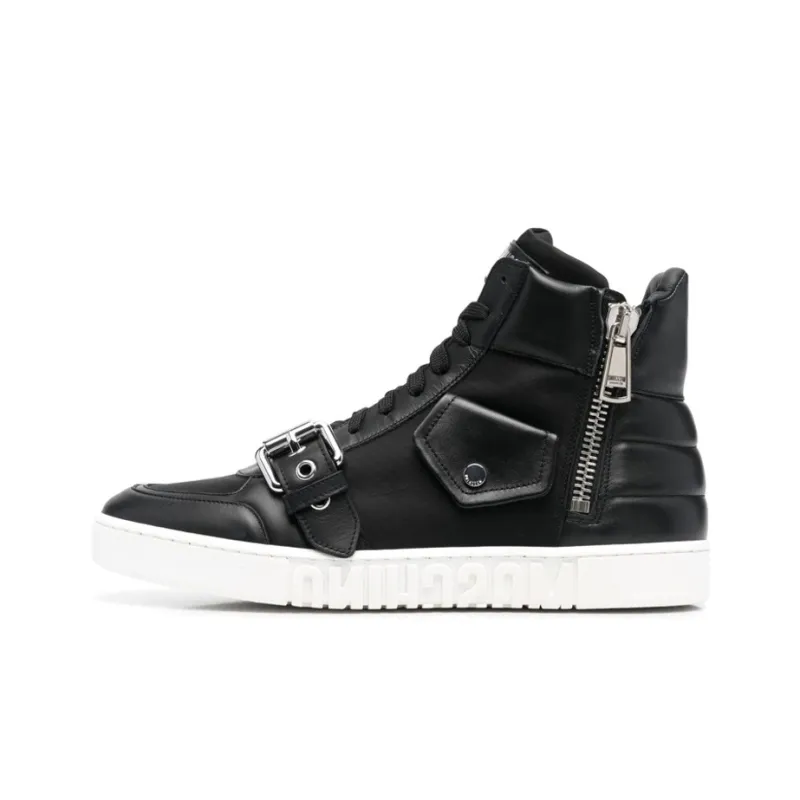 MOSCHINO Stylish Skateboarding Shoes Men's Black-0