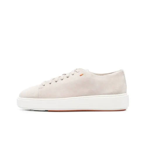 Santoni Logo-debossed Leather Sneakers