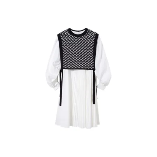 Broadcast Long-Sleeved Dresses Women's White