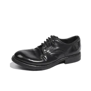 Dreambo Italian Version Shell Cordovan Derby Shoes Handmade Goodyear Men's Casual Shoes Business Leather Shoes Men's