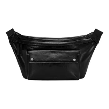 FIND KAPOOR Artificial Leather Shoulder Bag Sling Bag Fanny Pack Crossbody Bag Regular Unisex Black