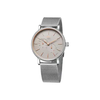 Beijing Mechanical Movement Genuine Leather Strap Watch Men's Watches White Dial