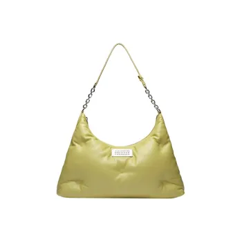 Maison Margiela Leather Hobo Bag One Shoulder Handbags Medium Size Women's Yellow