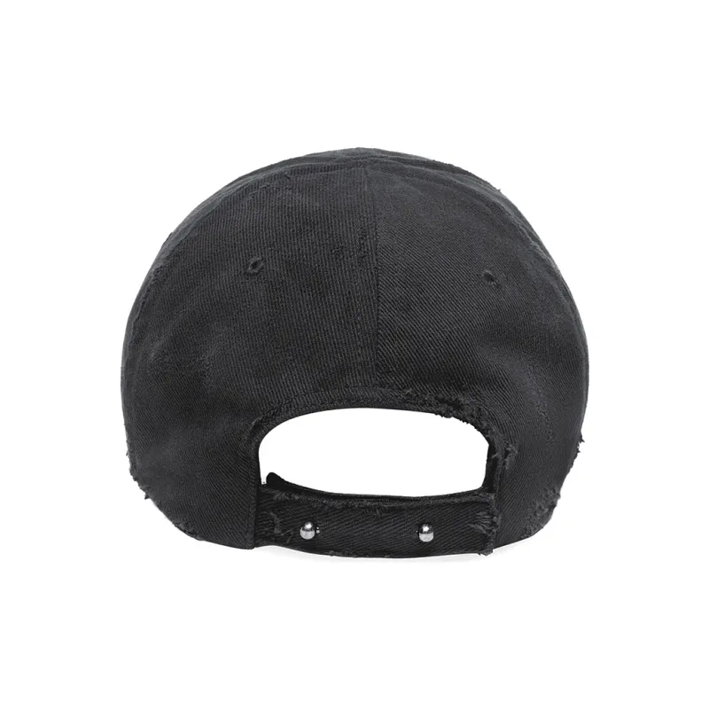 Balenciaga Cotton Baseball Caps Unisex Black-2