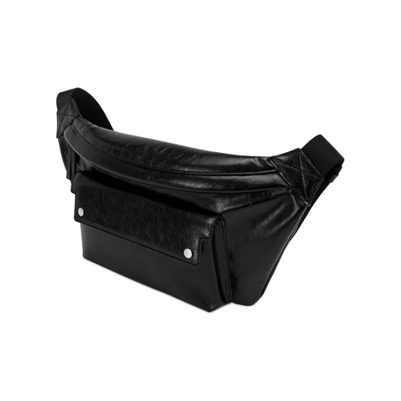 FIND KAPOOR Artificial Leather Crossbody Bag Sling Bag Fanny Pack Regular Unisex Black-3