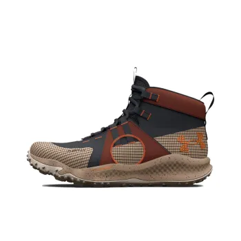 Under Armour Anti Slip Wear Resistant High Top Running Shoes Men's Brown Black