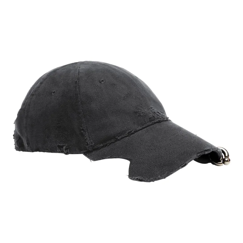 Balenciaga Cotton Baseball Caps Unisex Black-1